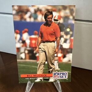 1992 Pro Set NFL Football Bill Belichick 144 Error Card No HC Next To Name